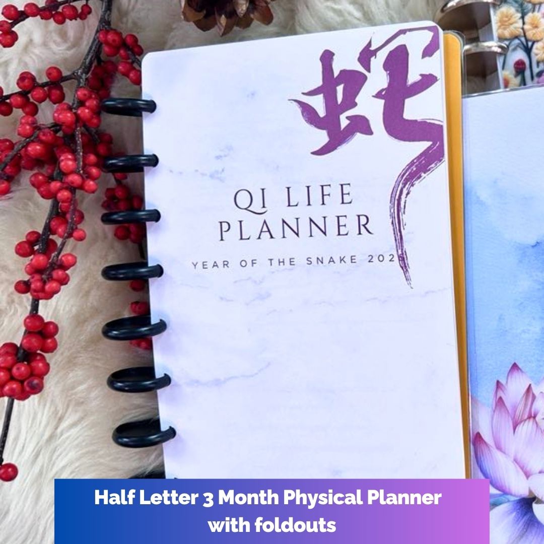 Half Letter 3 Month Physical Planner - with foldouts