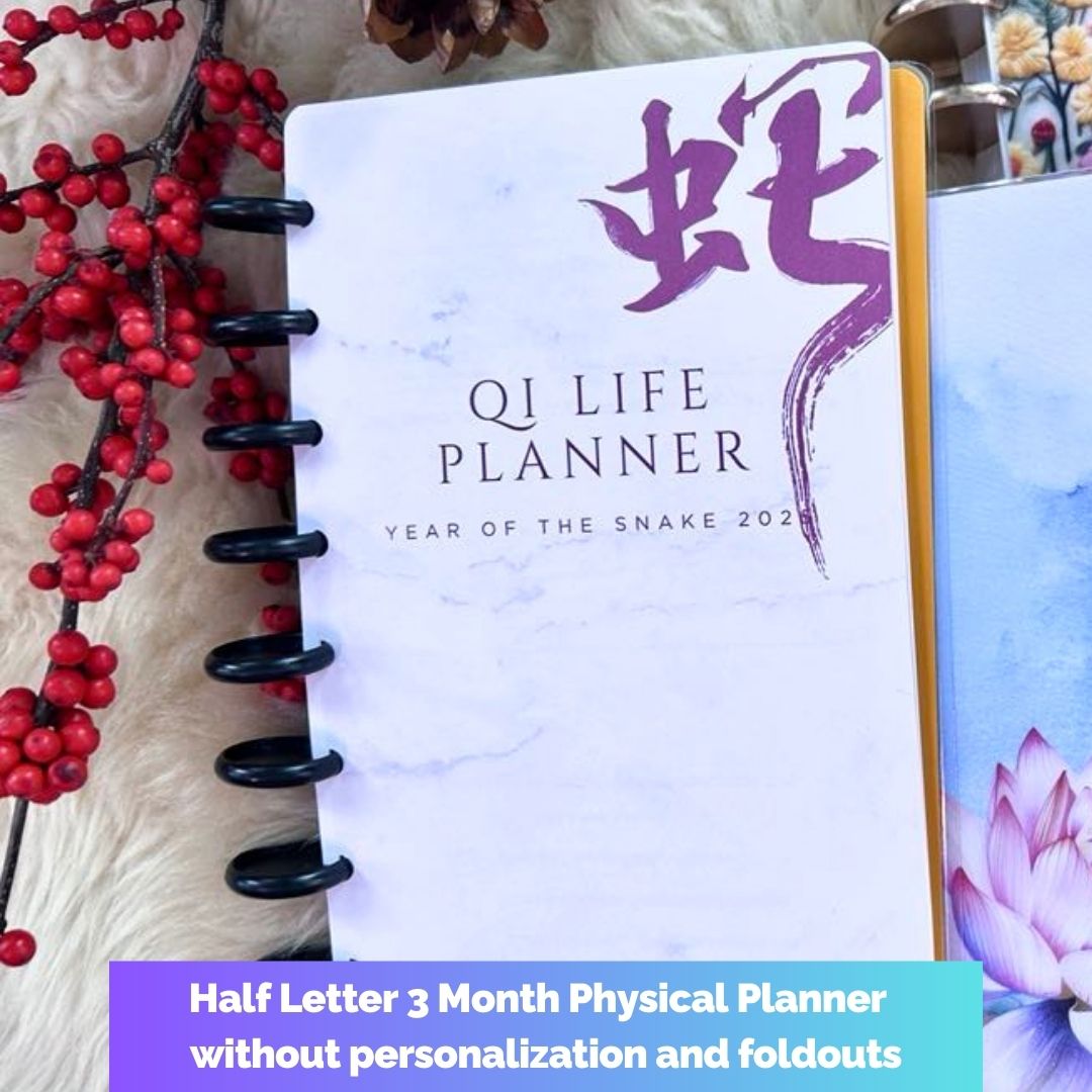 Half Letter 3 Month Physical Planner - without personalization and foldouts